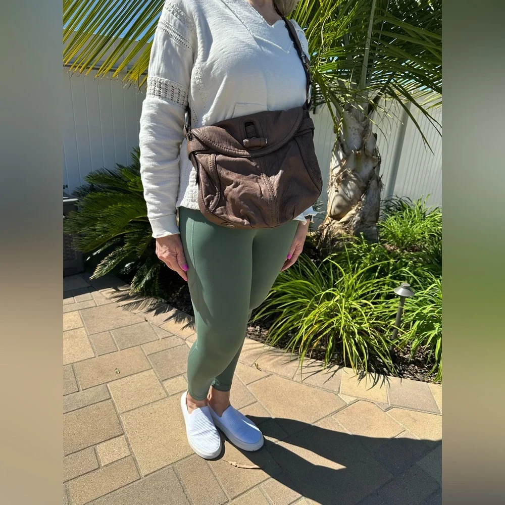 Vintage Fossil Fifty Four Leather Hobo Crossbody